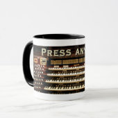 主器官のマグを押して下さい マグカップ (正面左)