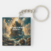 主威厳のあるの登城は私の岩 キーホルダー (裏面)