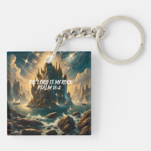主威厳のあるの登城は私の岩 キーホルダー (裏面)