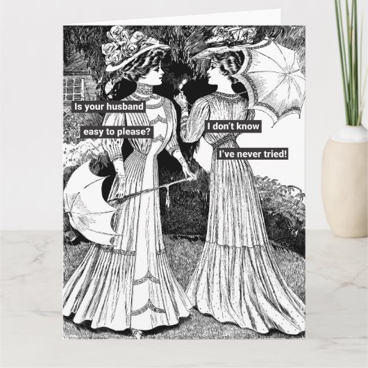 主婦おもしろいビクトリアン人 カード (正面)
