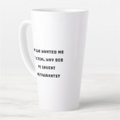 主婦おもしろい引用文、私は料理嫌いおもしろい カフェラテマグ (左アングル)