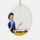 主婦と新しいウォッシャー セラミックオーナメント (右)