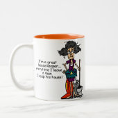 主婦のユーモア ツートーンマグカップ (左)