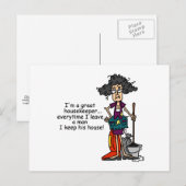 主婦のユーモア ポストカード (正面/裏面)