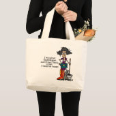 主婦のユーモア ラージトートバッグ (正面(商品))