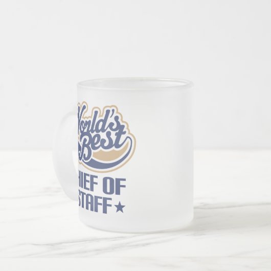 主席補佐官(世界のベスト)のためのギフトのアイディア フロストグラスマグカップ (正面左)