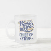 主席補佐官(世界のベスト)のためのギフトのアイディア フロストグラスマグカップ (左)