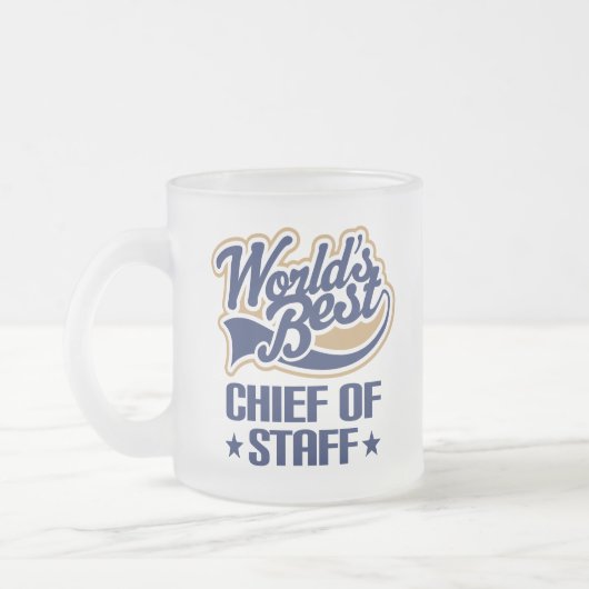 主席補佐官(世界のベスト)のためのギフトのアイディア フロストグラスマグカップ (左)