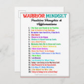 主張前向きポスター – 戦士マインドセット ポストカード (正面/裏面)