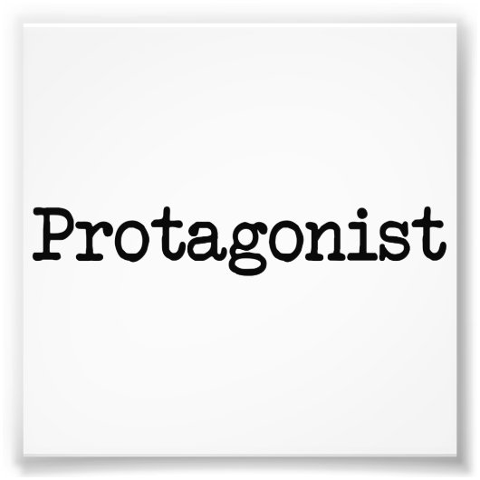 主役の人生のキャラクター フォトプリント            (正面)