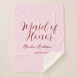 主役の女性 紫 名前 日付 ピンク パステル ブライド シェルパブランケット