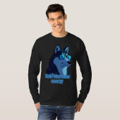 主役気分のハスキーサングラスTシャツ Tシャツ (正面フル)