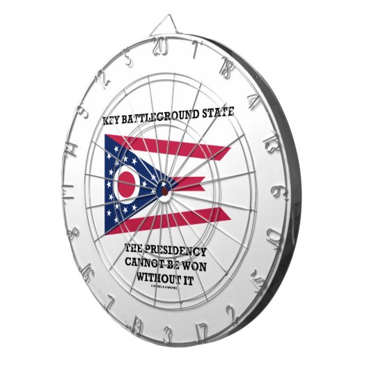 主戦場の州の大統領職のオハイオ州の州の旗 ダーツボード (正面右)