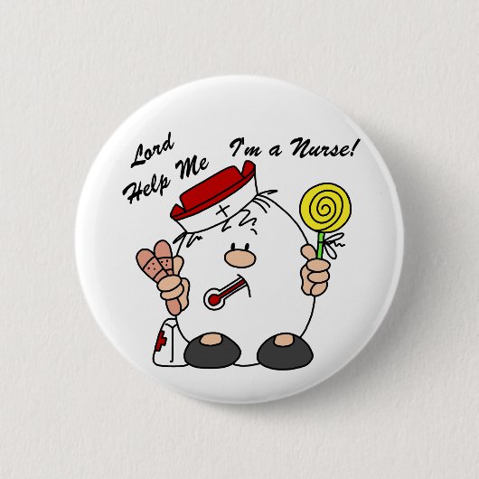 主救済私はナース 缶バッジ (正面)