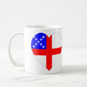 主教旗のハート コーヒーマグカップ (左)