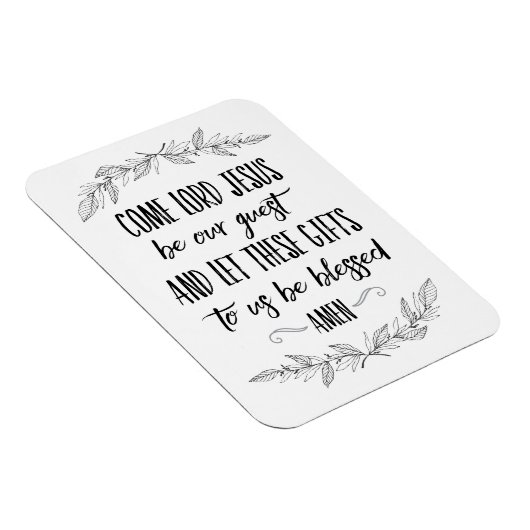 主来イエスは私たちのゲスト祈りの言葉ウォールアート マグネット (右側)