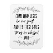 主来イエスは私たちのゲスト祈りの言葉ウォールアート マグネット (縦)