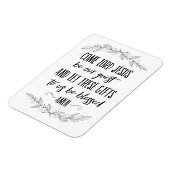 主来イエスは私たちのゲスト祈りの言葉ウォールアート マグネット (左側)