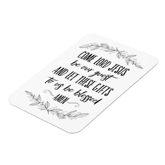 主来イエスは私たちのゲスト祈りの言葉ウォールアート マグネット (左側)