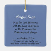 主来主キリスト、出生を崇拝しよう セラミックオーナメント (裏面)