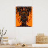 主権威厳のある:アフリカ系アメリカ人の女王 ポスター (キッチン)