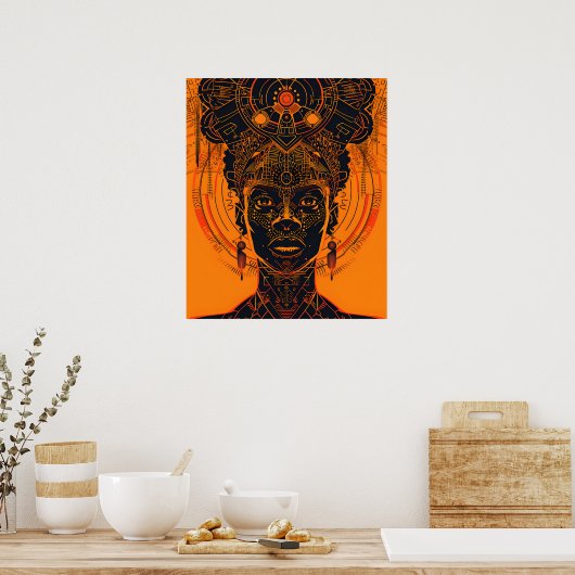 主権威厳のある：アフリカ系アメリカ人の女王 ポスター (キッチン)