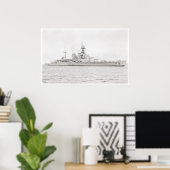 主権級戦艦フード1924 ポスター (ホームオフィス)