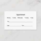 主治医アポイントメント及び名刺 名刺 (裏面)