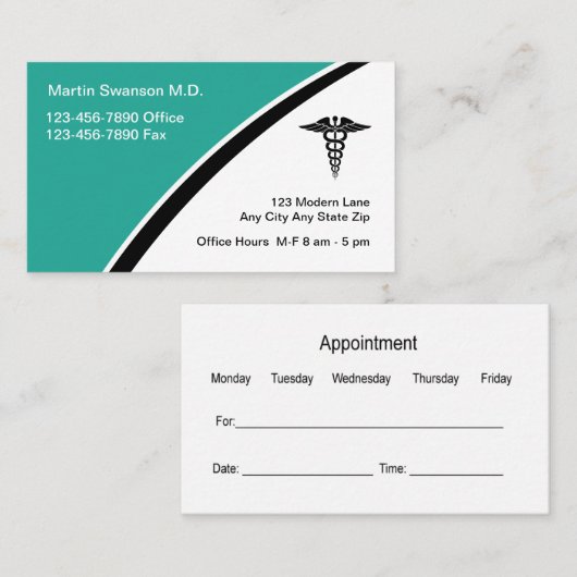 主治医アポイントメント及び名刺 名刺 (正面/裏面)