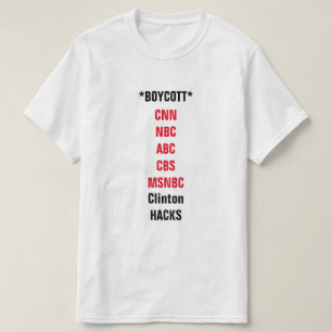 主流媒体のボイコット Tシャツ