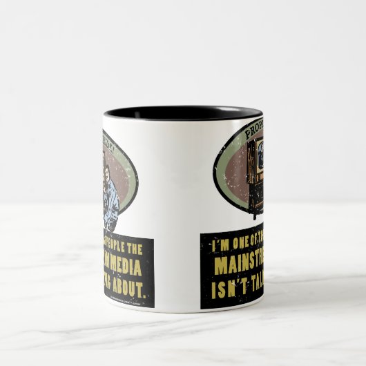 主流媒体のマグ ツートーンマグカップ (中央)