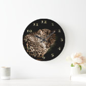 主演のマダラヒョウ ラージ壁時計 (ホーム)