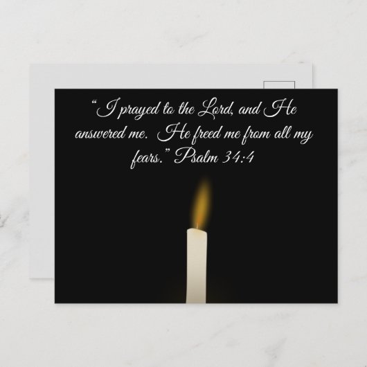 主祈に申しますと彼はサルム34と答えました ポストカード (正面/裏面)