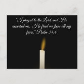 主祈に申しますと彼はサルム34と答えました ポストカード (正面)