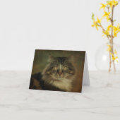 主要なあらいぐま猫Notecard カード (黄色い花)