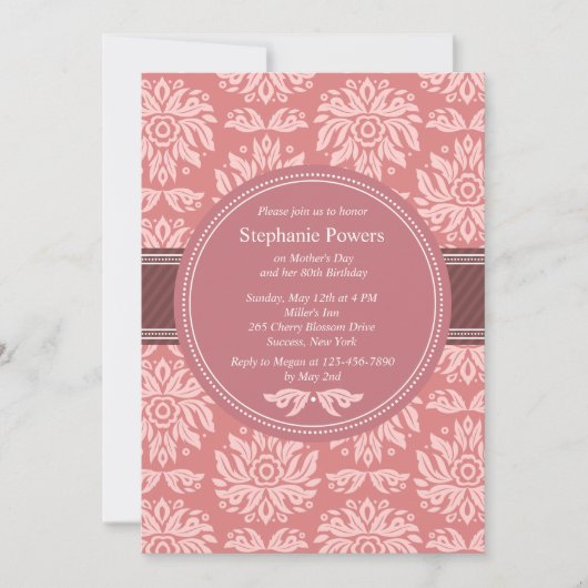 主要なイベントの招待状 招待状 (正面)