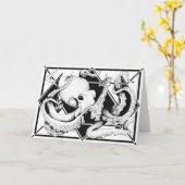 主要なタコの挨拶状 カード (黄色い花)