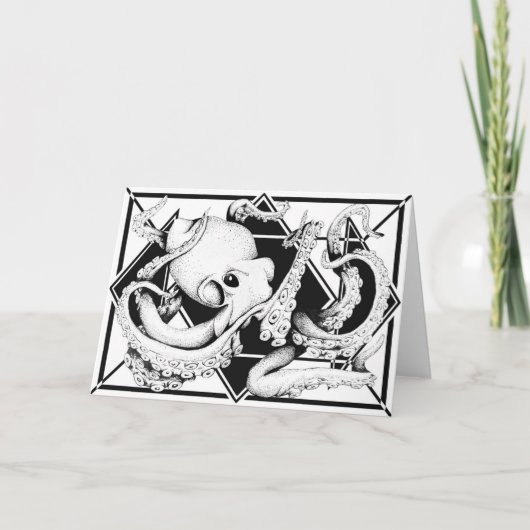 主要なタコの挨拶状 カード (正面)