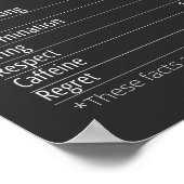 主要な栄養事実おもしろい ポスター (角)