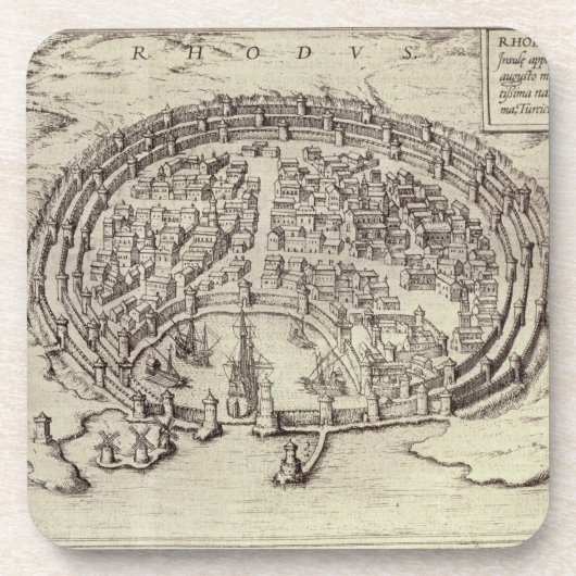 「主要な町の劇場からのローデスの眺め、 コースター (正面)