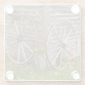 主要な米国。 荷馬車の車輪 ガラスコースター (裏面)