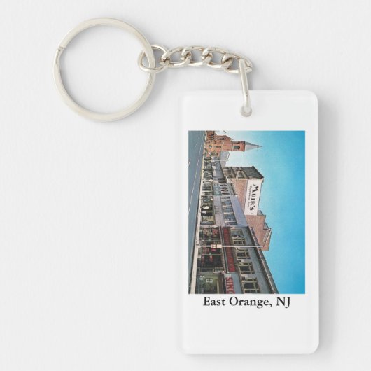 主要なStの東のオレンジNJのヴィンテージ キーホルダー (正面)