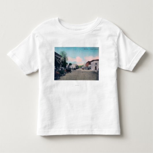 主要なStreetLakeport、カリフォルニアの眺め トドラーTシャツ (正面)