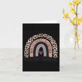 主観賞レオパード印刷レインボー カード (黄色い花)