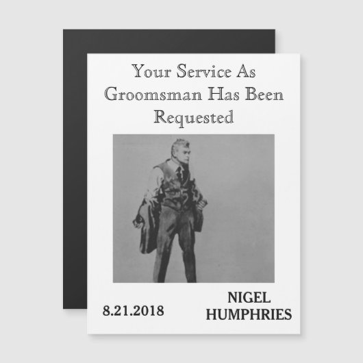 主賓や婚約者へのリマインダー マグネット招待状 (正面/裏面)