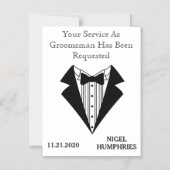 主賓や婚約者へのリマインダー マグネット招待状 (正面)