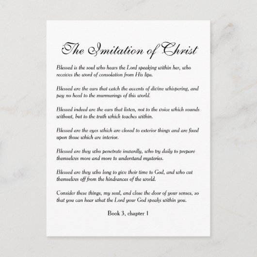 主賛美の声を聞く魂 ポストカード (正面)