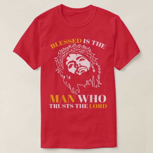 主賛美イエス神Rを信頼する人である Tシャツ (デザイン正面)