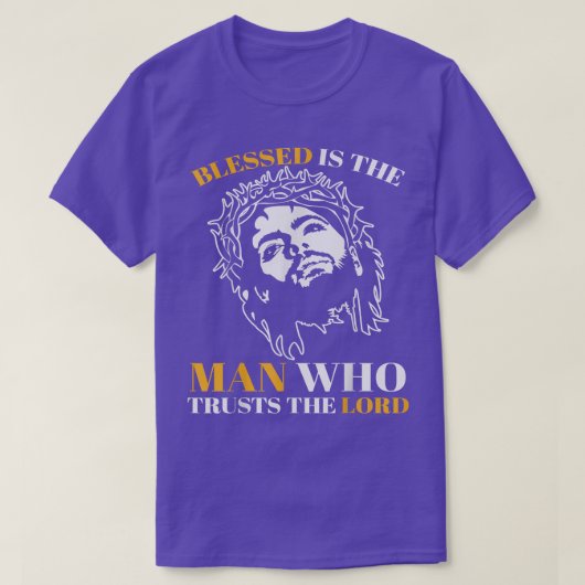主賛美イエス神Rを信頼する人である Tシャツ (デザイン正面)