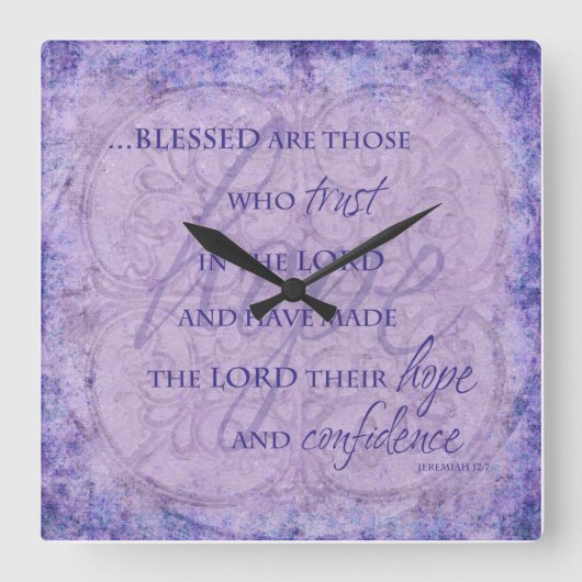 主賛美時計を信頼する者たち スクエア壁時計 (正面)